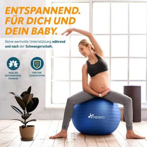 Produktbild für Gymnastikball Tresko Anti-Burst, mit Luftpumpe