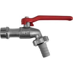 Auslaufventil Cornat T300801, Hebelgriff rot, aus Messing