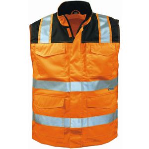 Warnweste elysee MIRKO, 23519-3, signalorange-schwarz