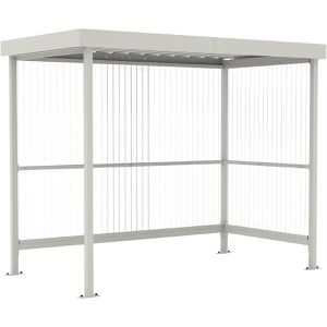 Produktbild für Personenunterstand WSM Jena Maxi, grauweiß, aus Metall