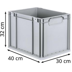 Produktbild für Eurobox Allit ProfiPlus EuroEco C432, grau, 28,5 Liter