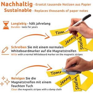 Produktbild für Magnetschilder ECENCE 23010307, gelb