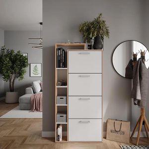 Produktbild für Schuhschrank Vicco Orlando, sonoma eiche / weiß