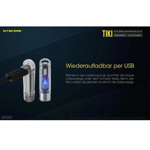 Produktbild für Taschenlampe Nitecore Tiki, LED, aufladbar