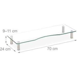 Produktbild für Monitorständer Relaxdays 10027844-536, Glas/Metall