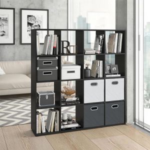 Produktbild für Bücherregal Vicco Karree, schwarz