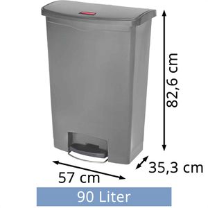 Produktbild für Mülleimer Rubbermaid Slim Jim Step-On, 1883606