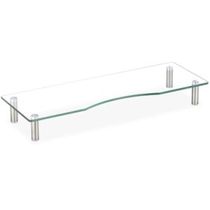 Monitorständer Relaxdays 10027844-536, Glas/Metall