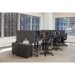 Produktbild für Tischtrennwand Luxor RCLM-BP-MG-120, grau