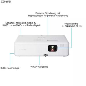Produktbild für Beamer Epson CO-W01, V11HA86040, WXGA