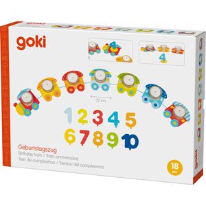 Produktbild für Teelichthalter Goki 60727, Geburtstagszug, bunt