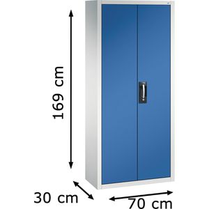 Produktbild für Magazinschrank CP-Möbel Serie 13, grau / blau