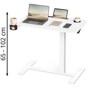 Produktbild für Schreibtisch Vasagle LSD601W01, weiß / weiß
