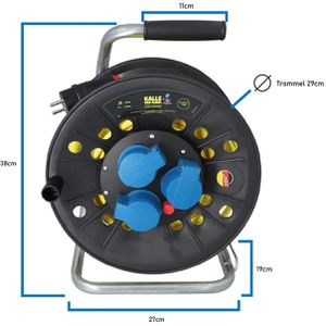 Produktbild für Kabeltrommel Kalle-das-Kabel H07BQ-F, 25m