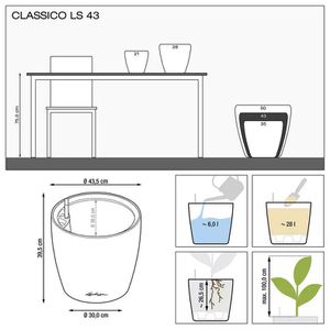 Produktbild für Übertopf Lechuza CLASSICO Color LS 43, sandbraun, Ø 43 x 39 cm