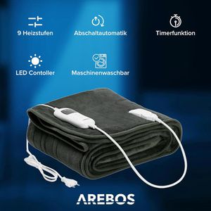 Produktbild für Heizdecke Arebos 105422, anthrazit