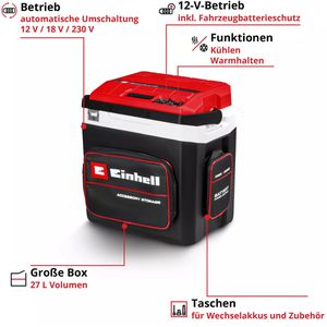 Produktbild für Kühlbox Einhell 2048420, TE-COL 18/27 Li-Solo, 27 Liter