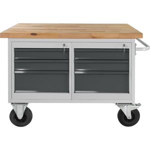 Werkbank ADB 44746, anthrazit, mit Rollen