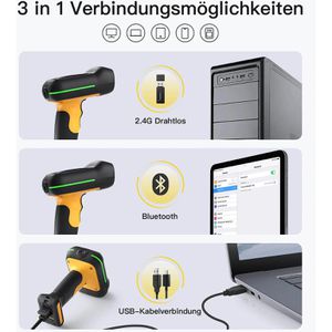 Produktbild für Barcode-Scanner Inateck BCST-75S_black, kabellos