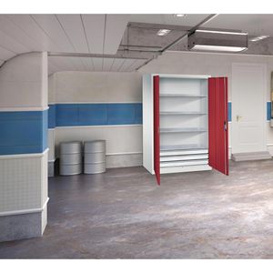 Produktbild für Werkzeugschrank CP-Möbel 8932-503, aus Metall, grau / rot