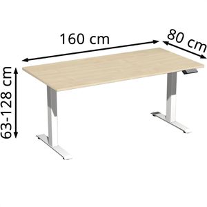 Produktbild für Schreibtisch Geramöbel Elevate Plus, ahorn / weiß