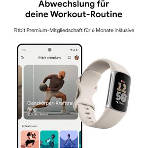 Produktbild für Fitness-Tracker Fitbit Charge 6 porcelain silber
