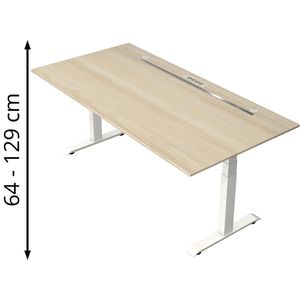 Produktbild für Schreibtisch Kerkmann Move boost 4, ahorn / weiß