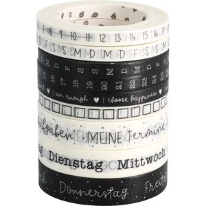 Produktbild für Washi-Tape Papierdrachen Bullet Journal, schwarz