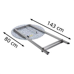 Produktbild für Stehtisch RUKU1952 weiß marmoriert Ø 80 cm, klappbar