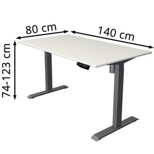 Produktbild für Schreibtisch Kerkmann Move 1, weiß / anthrazit