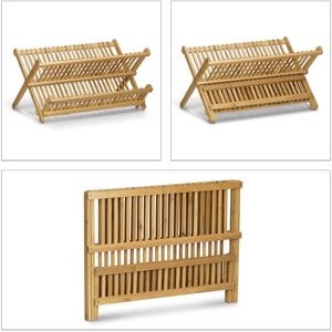 Produktbild für Abtropfgestell Relaxdays 10020326, Cross Bambus