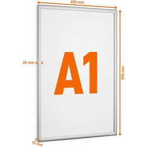 Produktbild für Klapprahmen Durable 506023 Outdoor, 25 mm Profil, DIN A1