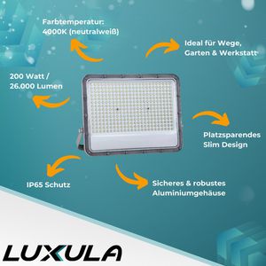 Produktbild für LED-Außenstrahler Luxula LX400236, IP65 wasserdicht