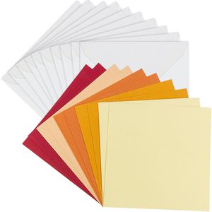 Produktbild für Faltkarten Ideen-mit-Herz Anna, 220g/m², Rot-/Gelbtöne