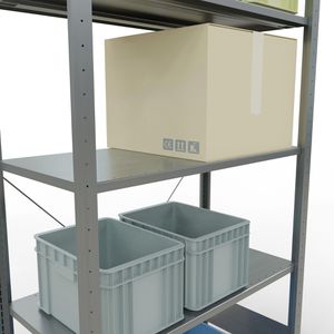 Produktbild für Schwerlastregal Schulte 12750, 5 Metallböden