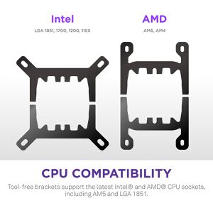 Produktbild für CPU-Kühler NZXT Kraken Plus 360 RGB, RL-KR360-B2, PWM