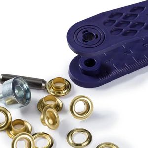 Produktbild für Ösen Prym 542410 mit Scheiben und Werkzeug