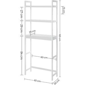 Produktbild für Waschmaschinenschrank Vasagle BTS01WT, weiß