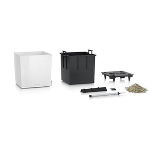 Produktbild für Übertopf Lechuza CUBE 40, weiß hochglanz, 39 x 40 x 39 cm