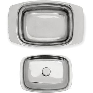 Produktbild für Butterdose Relaxdays 10019113, aus Edelstahl