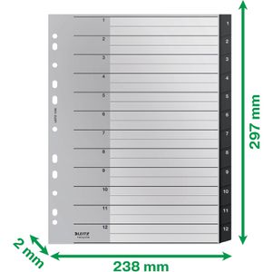 Produktbild für Register Leitz 1209-00-00 recycle, A4 Überbreite