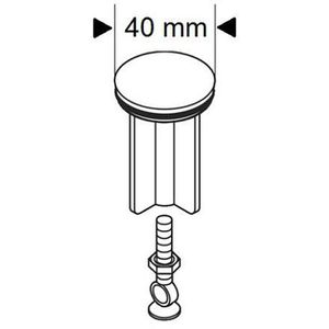 Produktbild für Waschbeckenstöpsel hansgrohe Flügelstopfen, Ø 40 mm