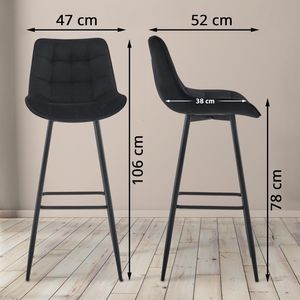 Produktbild für Barhocker CLP Dartford, 324332, mit Lehne