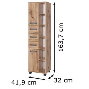 Produktbild für Badschrank Schildmeyer Milan 701090, mit 4 Füßen, eiche