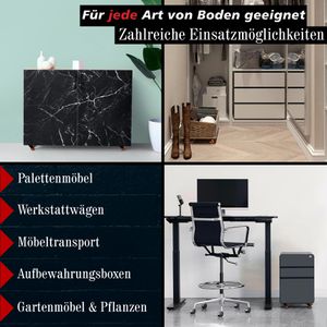 Produktbild für Möbelrolle PRIOstahl mit Anschraubplatte, 4 Stück