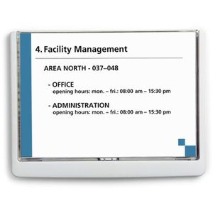 Produktbild für Türschild Durable 4866-02, Click Sign A5, weiß