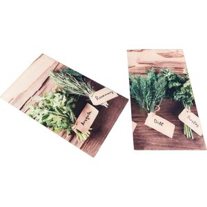 Herdabdeckplatte Böttcher-AG mit Kräutermotiv, aus Glas