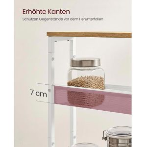 Produktbild für Nischenregal Vasagle LRC032W09, weiß, mit Rollen