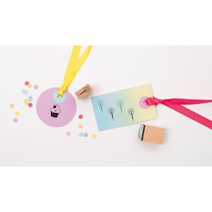Produktbild für Motivstempel Folia Stempelset Happy Birthday, aus Holz