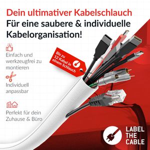 Produktbild für Kabelschlauch Label-the-cable LTC 5120, weiß